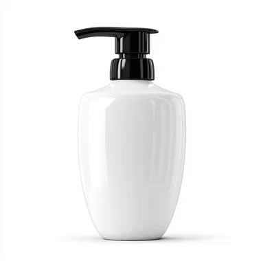 lotion dispenser, 3D icon, like, white background, black tones