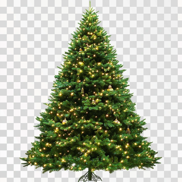 indoor christmas tree, with foot support, isolated, png imag