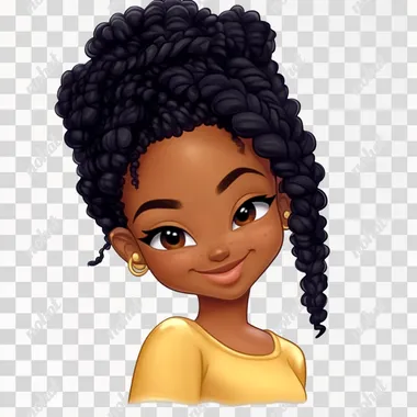 genmoji of a black girl winking