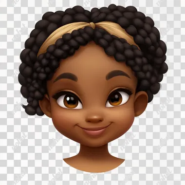 genmoji of a black girl winking