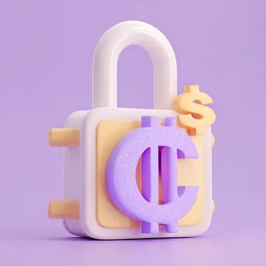 3d lock icon with dollar, secure transaction idea, finance 3d pastel  --s 50