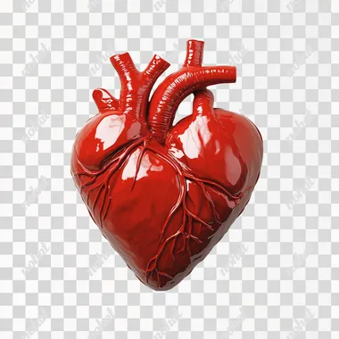 a heart icon on a pure white background
