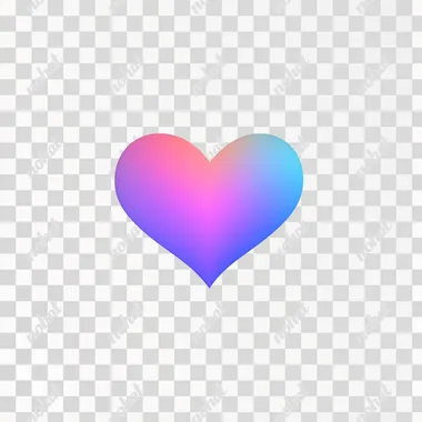 a heart icon on a pure white background