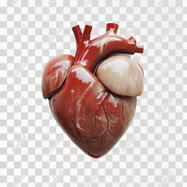 a heart icon on a pure white background