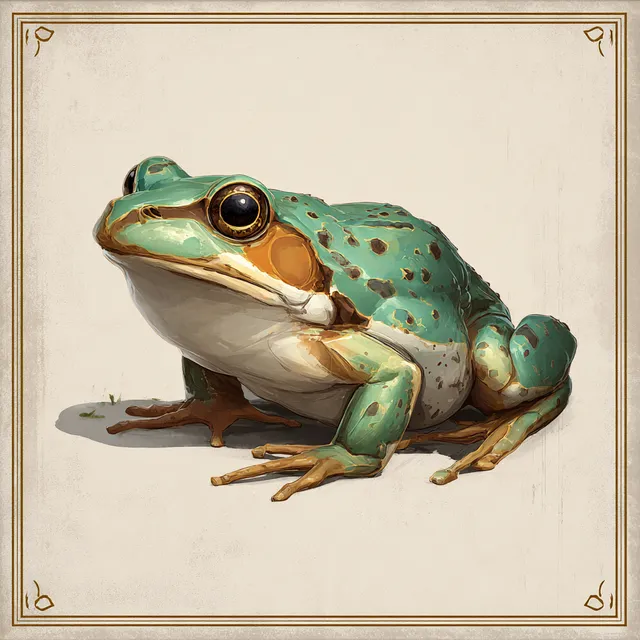 Realistic 2D Frog Icon