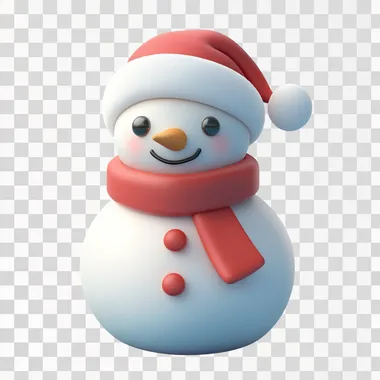 3d icon, cute icon, icon pack, 3d snowman, front