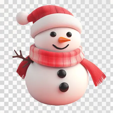 3d icon, cute icon, icon pack, 3d snowman, front