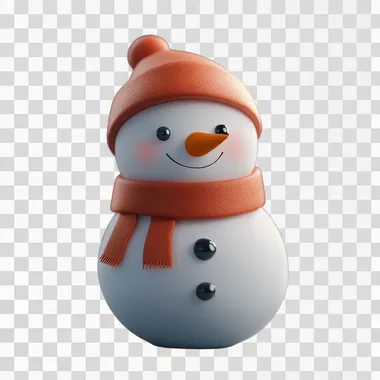 3d icon, cute icon, icon pack, 3d snowman, front