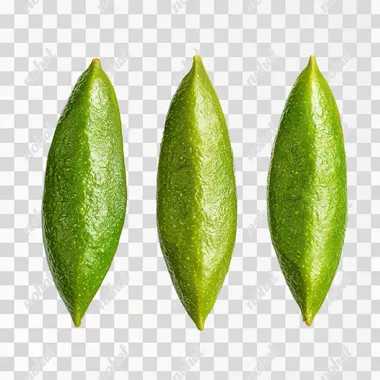 realistic photo , Long and pointed olives ,dry and rough surface, bright green ,top light source, front view , white background