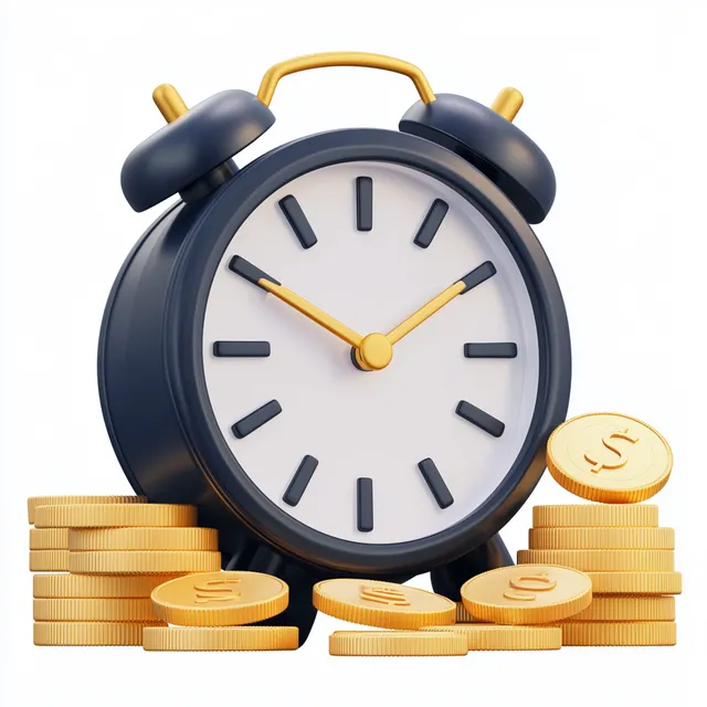 3D Finance Growth Icon: Success in Business and Economy