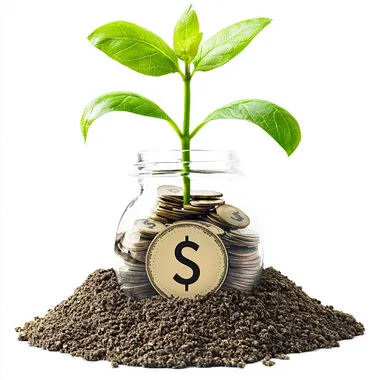 3D Finance Time Isolated white Png Background Growth Business Success Economy Icon. --s 150