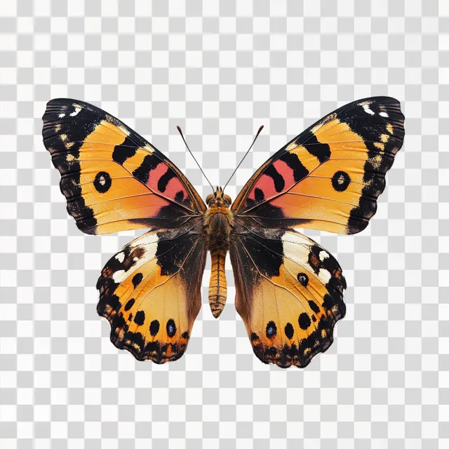 Surreal Butterfly: Top-Down Shoot on White Background