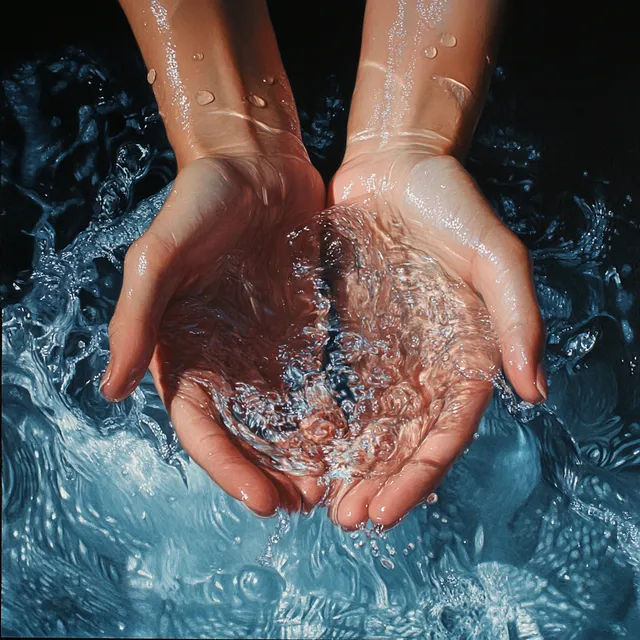 Embracing Water: The Connection of Two Hands