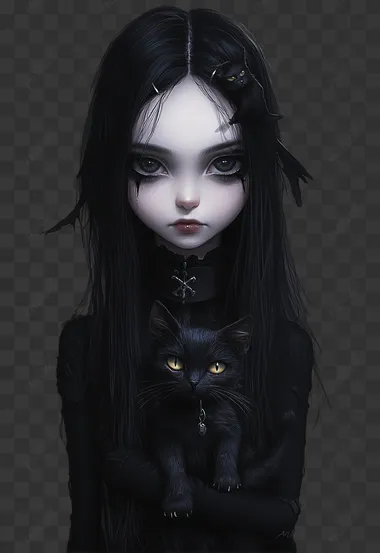 Chibi cat-girl , foto realizm    xow5l9v