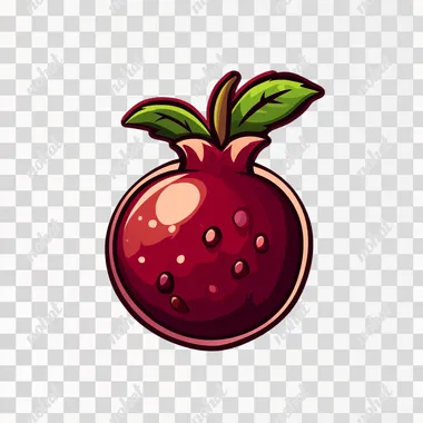 pomegranate cartoon logo