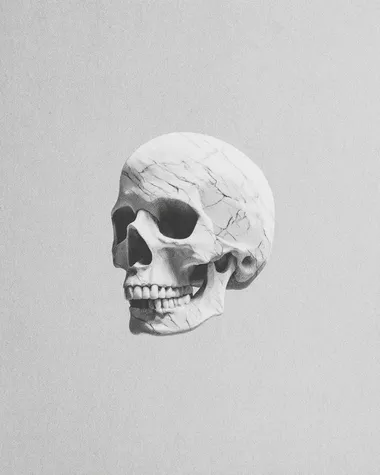 marble textured skull, graphite drawing    vst9m8g