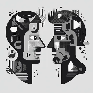 vector greyscale line art image symbolising collaboration with users