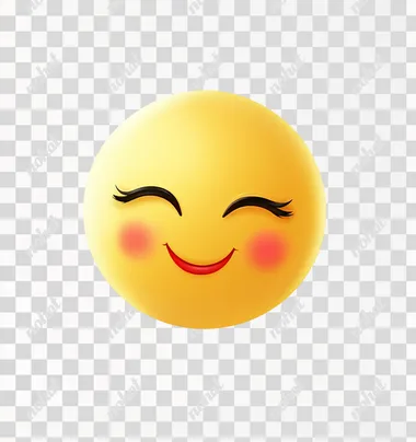 Vector yellow smiley winking icon on a white background, detailed illustration, high-resolution, professional photograph. The ultra-high-resolution detail of the face and closed eyes in this emoji create an effect that conveys pure joy. Stock photo, colorful, bright color scheme, highly saturated colors, happy mood, smiling, winking.