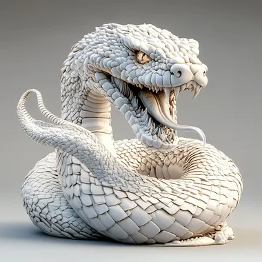 3d rendering Sculpture of a snake.  kf2tlnb --s 250