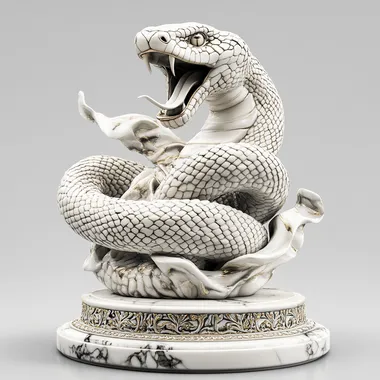 3d rendering Sculpture of a snake.  kf2tlnb --s 250