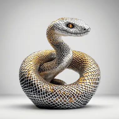 3d rendering Sculpture of a snake.  kf2tlnb --s 250