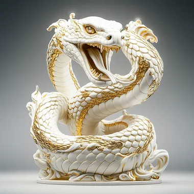 3d rendering Sculpture of a snake.  kf2tlnb --s 250
