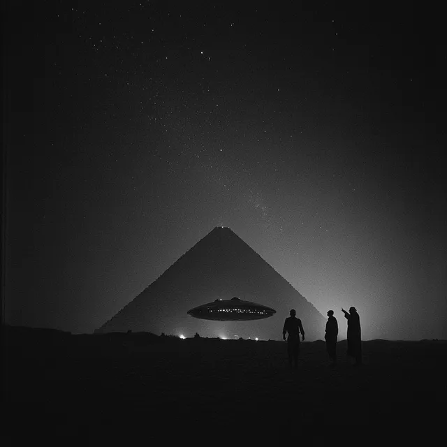 Ancient Wonders: A Cosmic Encounter Under the Starlit Sky