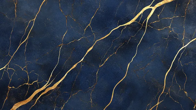 Elegant Organic Fluid Marble Pattern with Golden Veins
