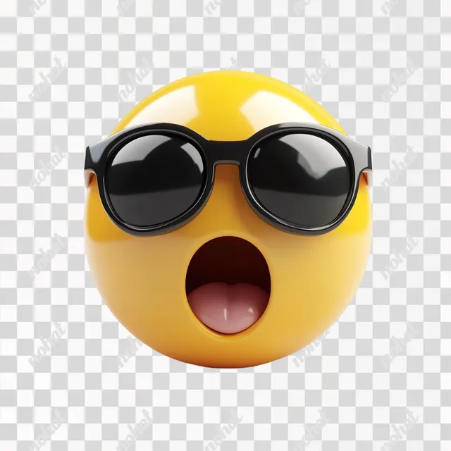 Chic Surprise: Classic Emoji with Sunglasses
