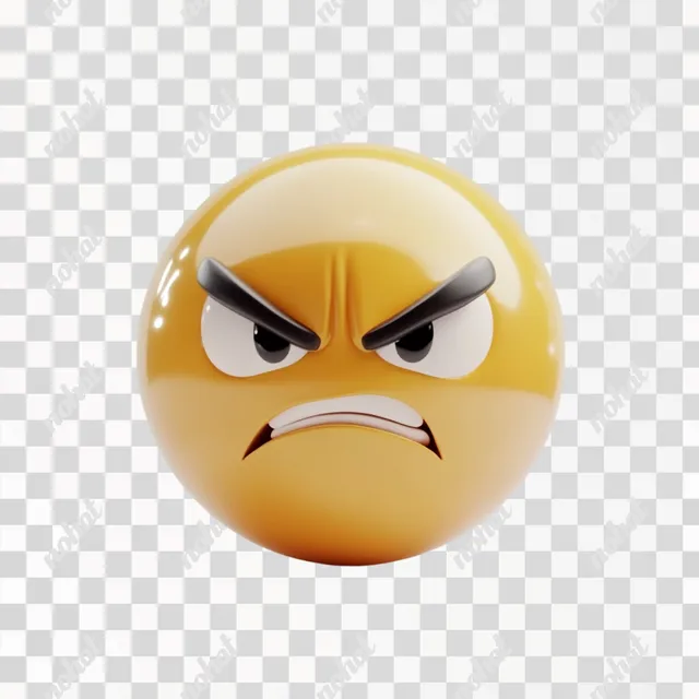 3D Cute Angry Emoji: Blender Sample Showcase