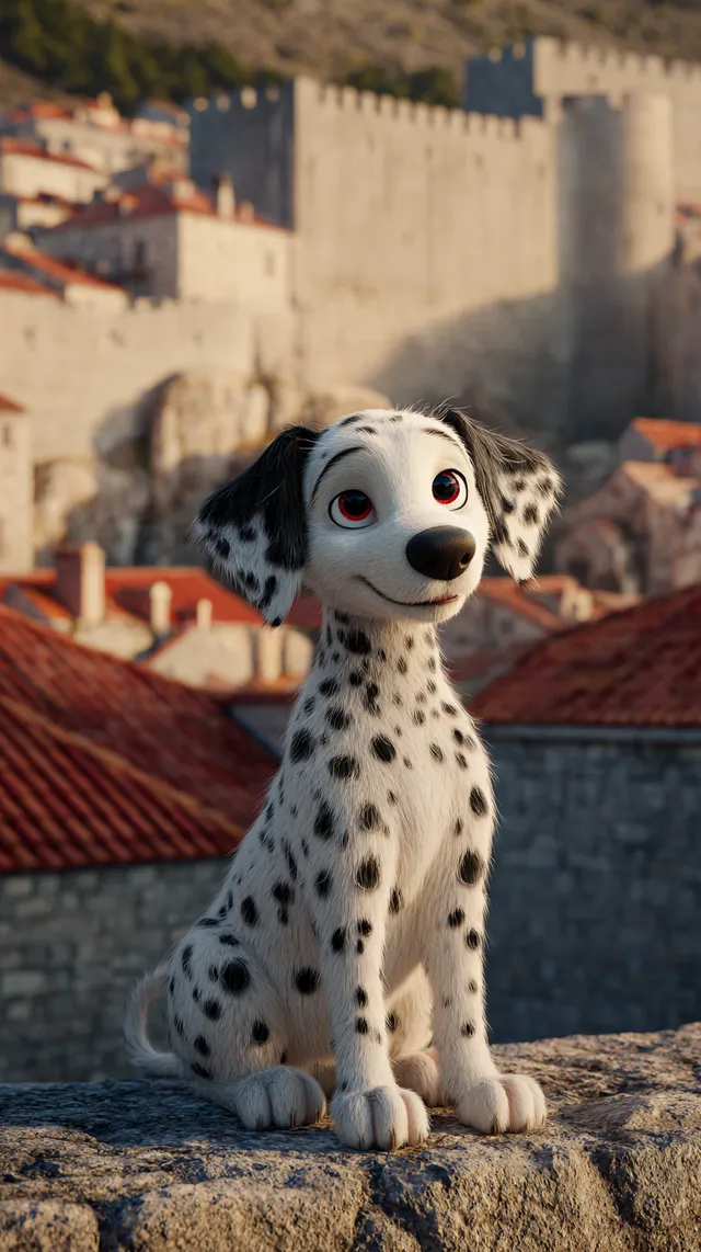 Charming Disney-Style Dalmatian in Dubrovnik