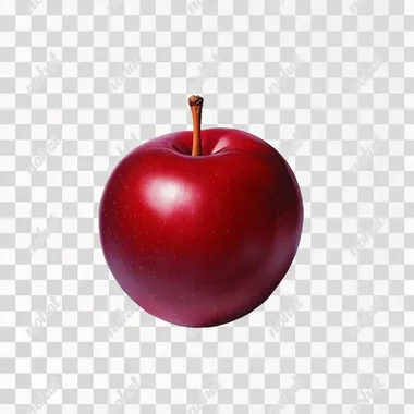 a ripe plum, 64-bit, white background