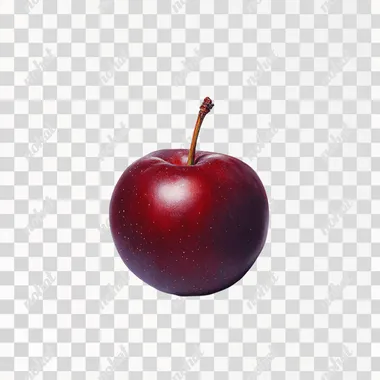 a ripe plum, 64-bit, white background