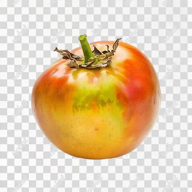a sharon fruit, side view, on isolated white background  --s 0