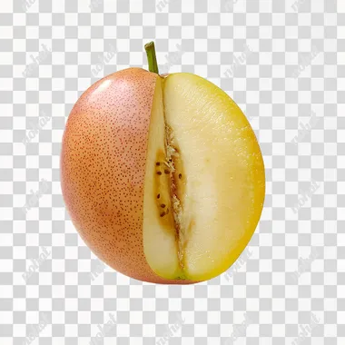 a sharon fruit, side view, on isolated white background  --s 0