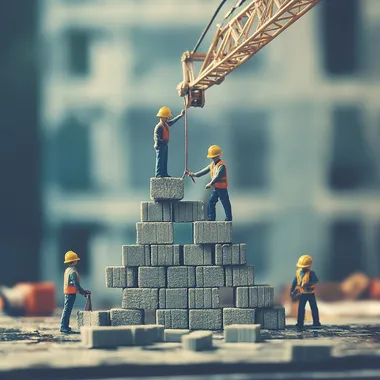 photo depicting building a business foundation