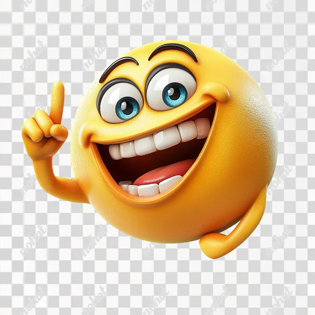 PNG Playful Laughing Emoji with Graffiti Style