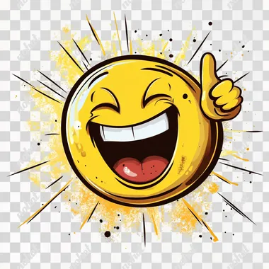 emoji pointing and laughing at you with think lines on a white background. graffiti style --s 250