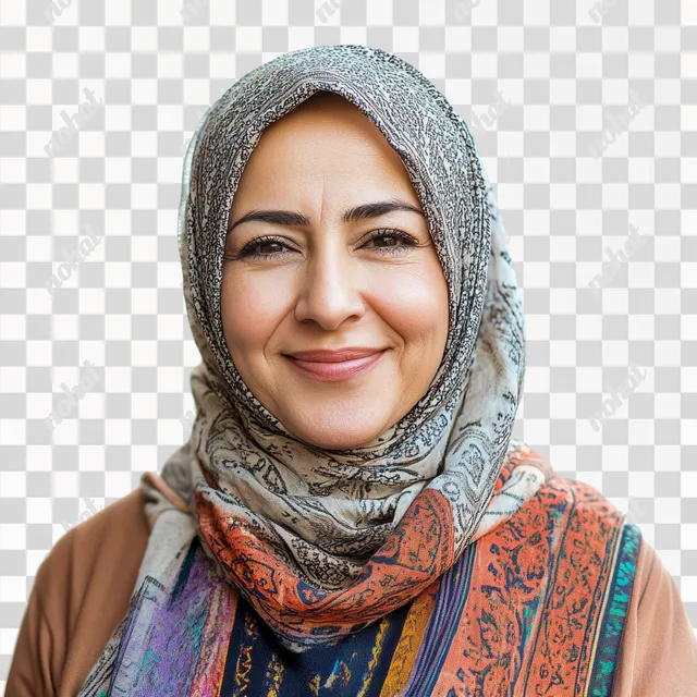 Joyful Moroccan Woman in Hijab: A Captivating Portrait