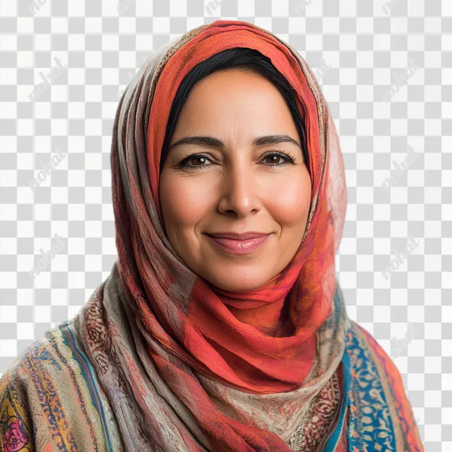 Radiant Smiles: A Moroccan Woman in Hijab