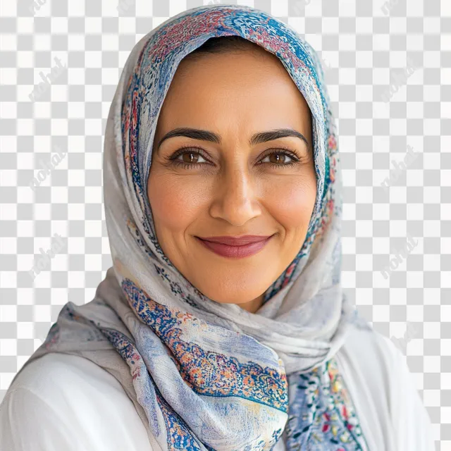 Radiant Moroccan Woman in Hijab: A Captivating Smile