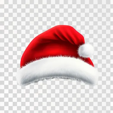 santa hat, isolated on white background, high resolution