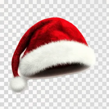 santa hat, isolated on white background, high resolution