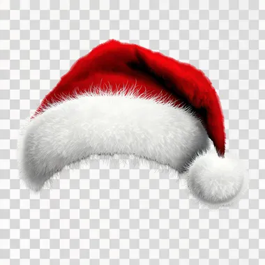 santa hat, isolated on white background, high resolution