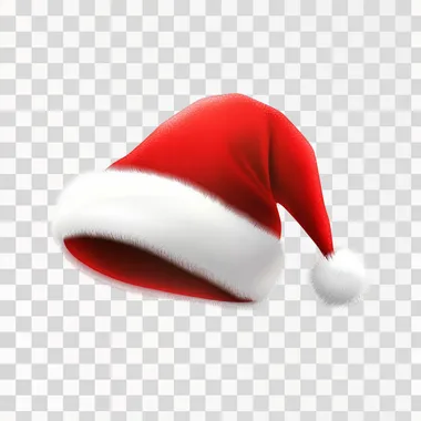 santa hat, isolated on white background, high resolution