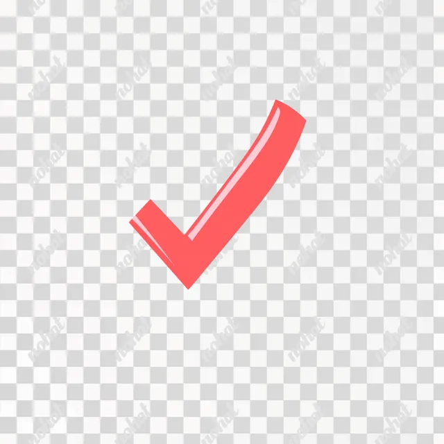 Minimalist Red Checkmark Icon: Clean and Crisp Design