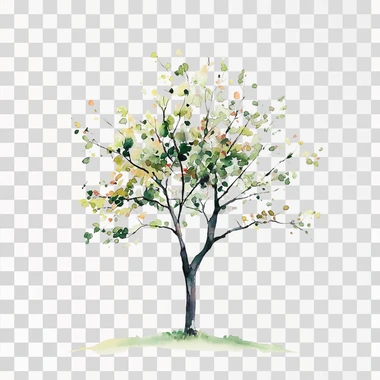 a maple tree, white background