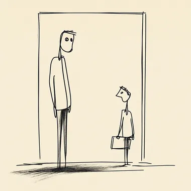 simple line drawing of a representation losing sales