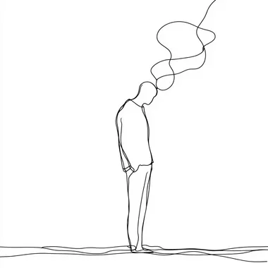 simple line drawing of a representation losing sales