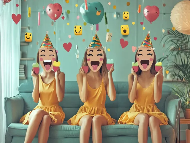 Joyful Birthday Celebration Illustration